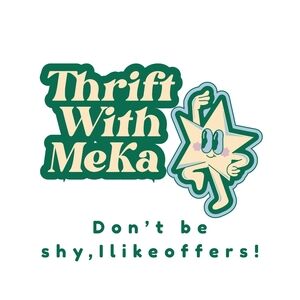 Thrift With MeKa Sticker/Graphic - Cream & Dark Green